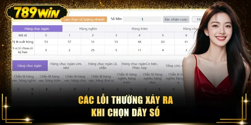 Các lỗi thường xảy ra khi chọn dãy số