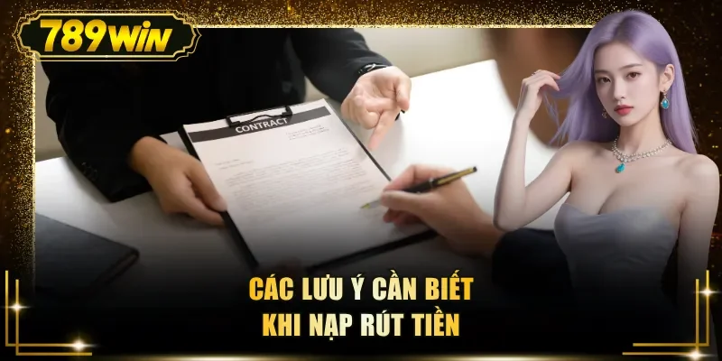 cac luu y can biet khi nap rut tien Các lưu ý cần biết khi nạp rút tiền