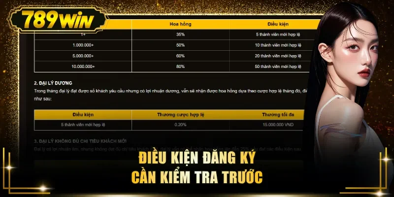 Điều kiện đăng ký cần kiểm tra trước