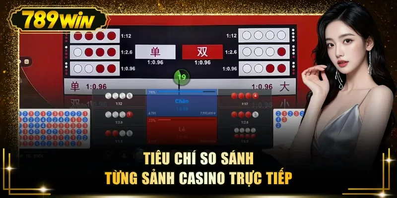 Tiêu chí so sánh từng sảnh casino trực tiếp